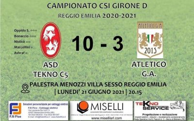 CSI C5: ASD TEKNO – ATLETICO G.A. 10-3