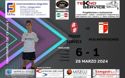 La Tekno Service travolge anche i Realmentescarsi per 6-1 _ 16° GIORNATA CAMPIONATO CSI
