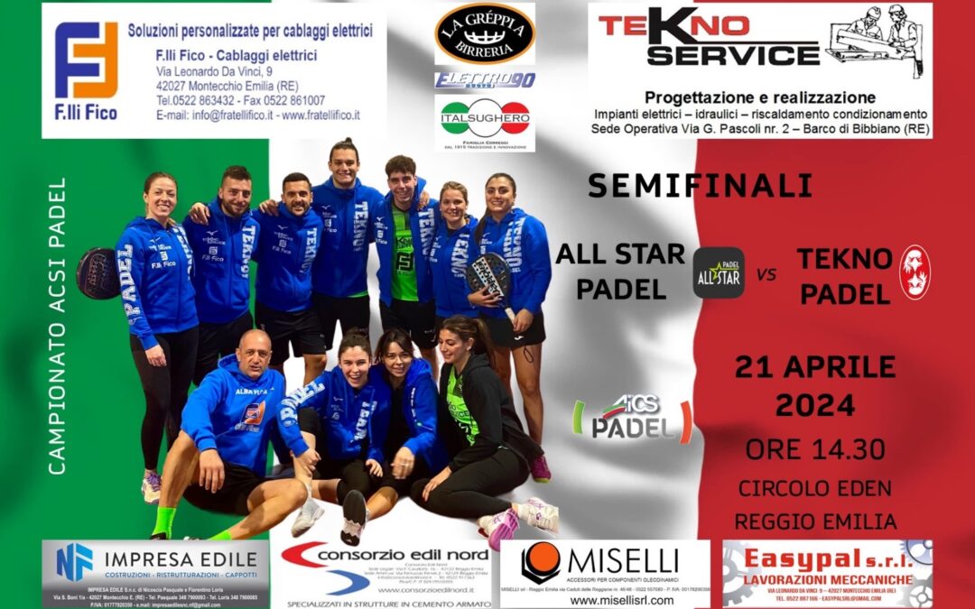 La Tekno Padel vola in semifinale!!!
