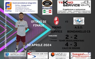 La Tekno Service vince e approda ai quarti di finale