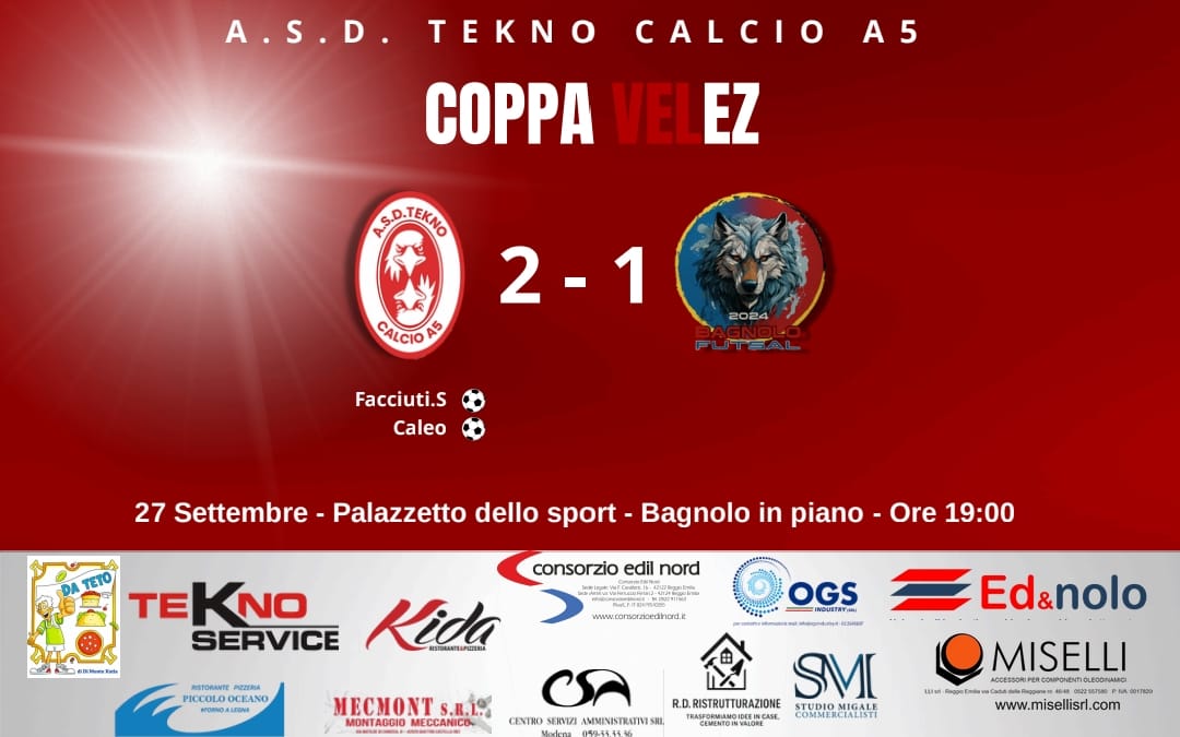 Coppa Velez – Tekno Calcio a5 vs Futsal Bagnolo