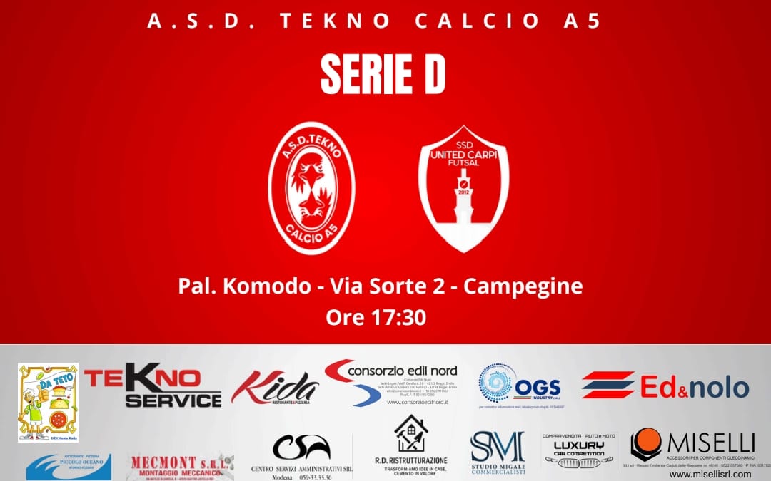 2^ di campionato: Tekno vs United Carpi