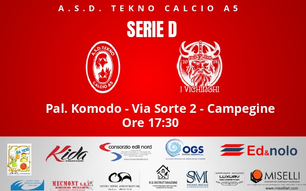 Serie D – 3ª Giornata Tekno Calcio a 5 vs I Vichinghi